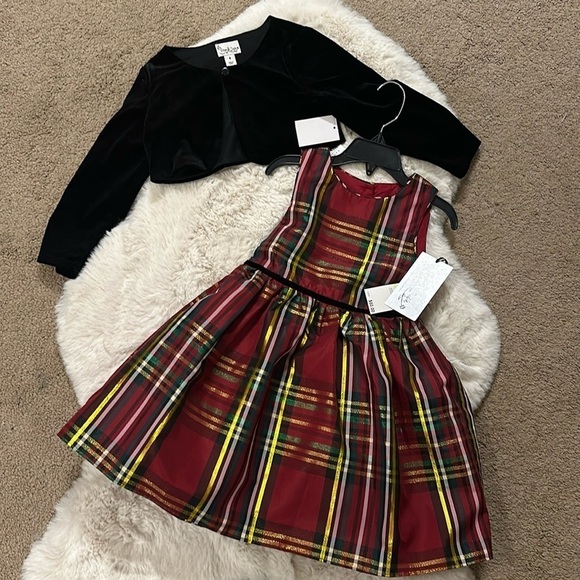 Girls Christmas Dress and Bolero - Picture 1 of 4